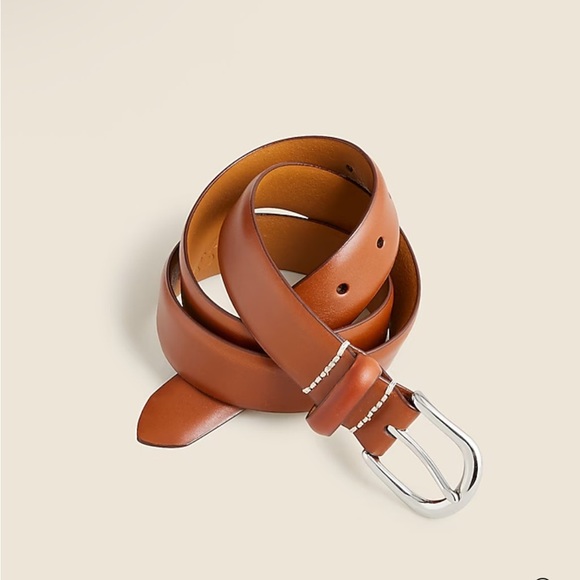 J. Crew Mens Leather round-buckle dress belt in Burnished Sienna size 34 - Picture 1 of 12
